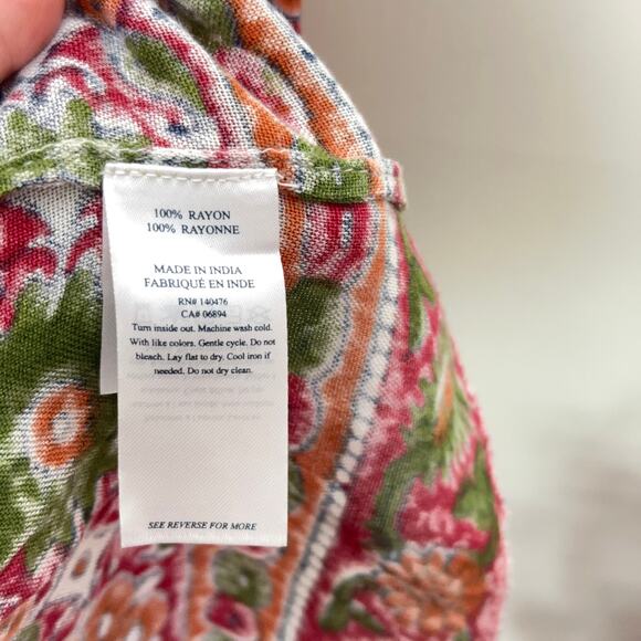 FAHERTY Bemiini Dress Blue Multi Floral Western Drop Waist {3H54} - Picture 5 of 6